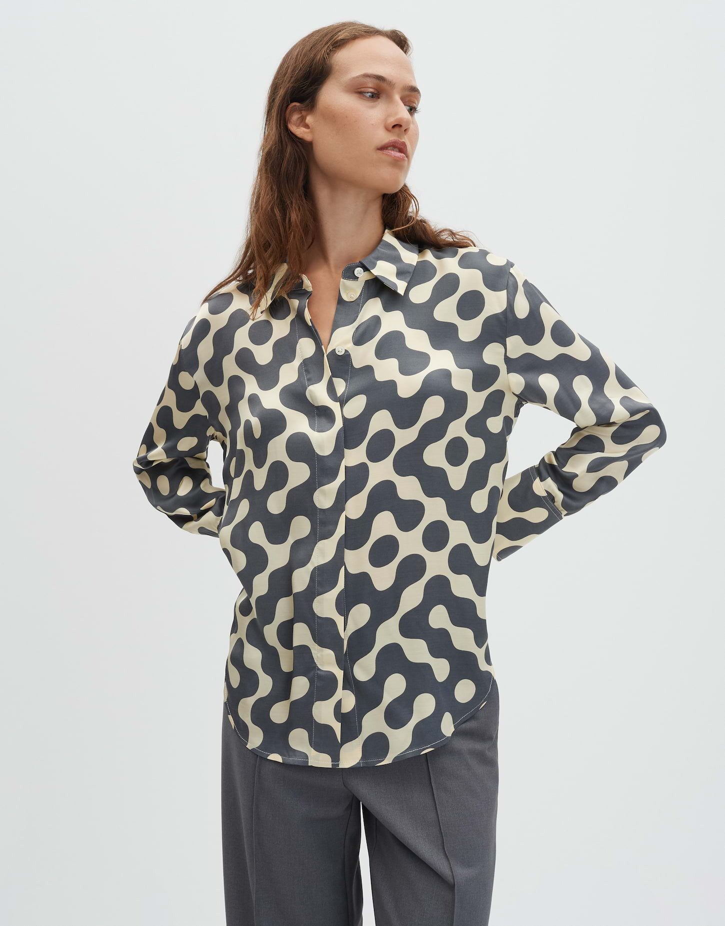 someday Satinbluse ZEVENTY Regular mit Allover Print