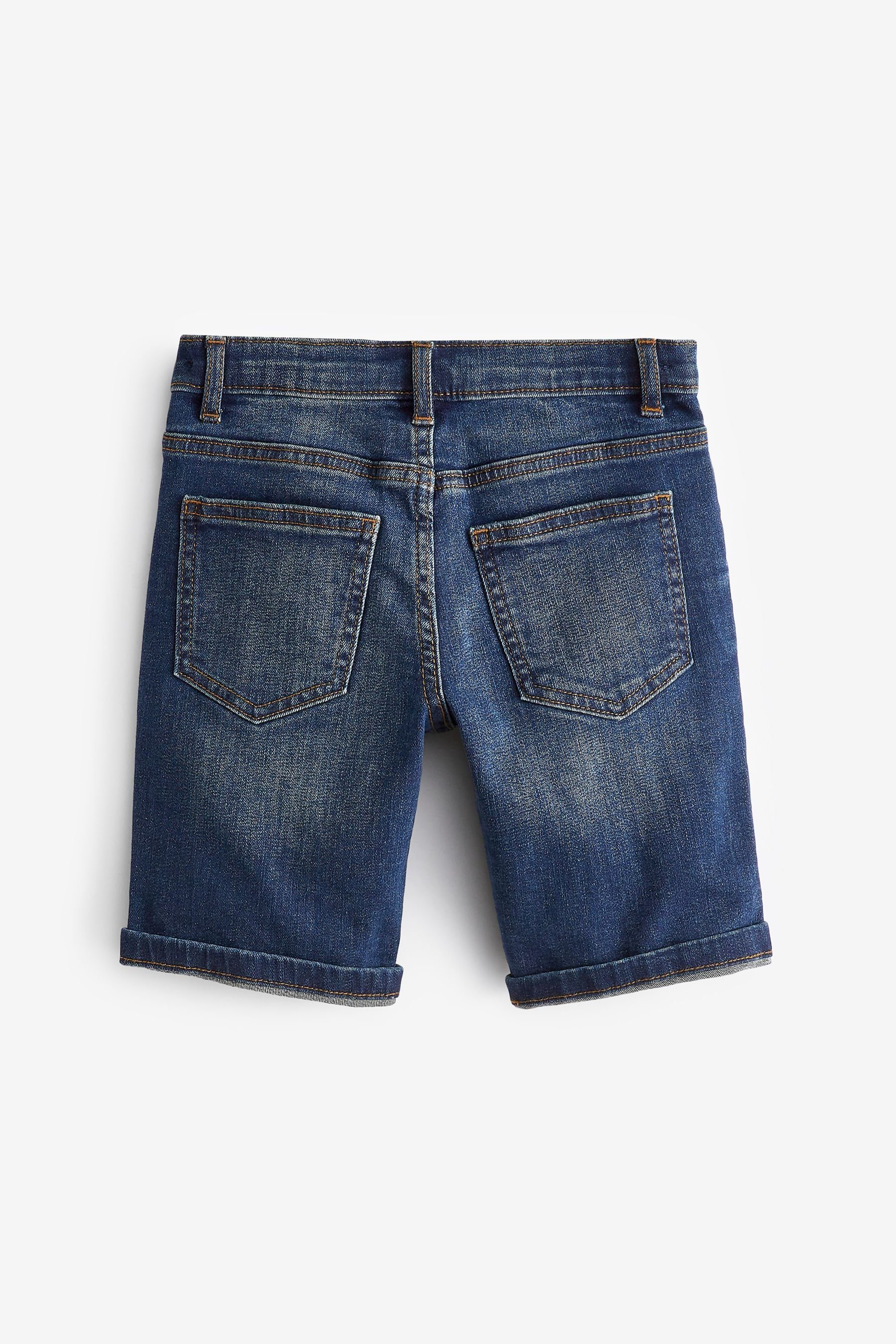 (2-tlg) Denim-Shorts, Next Jeansshorts 2er-Pack Blue/Black