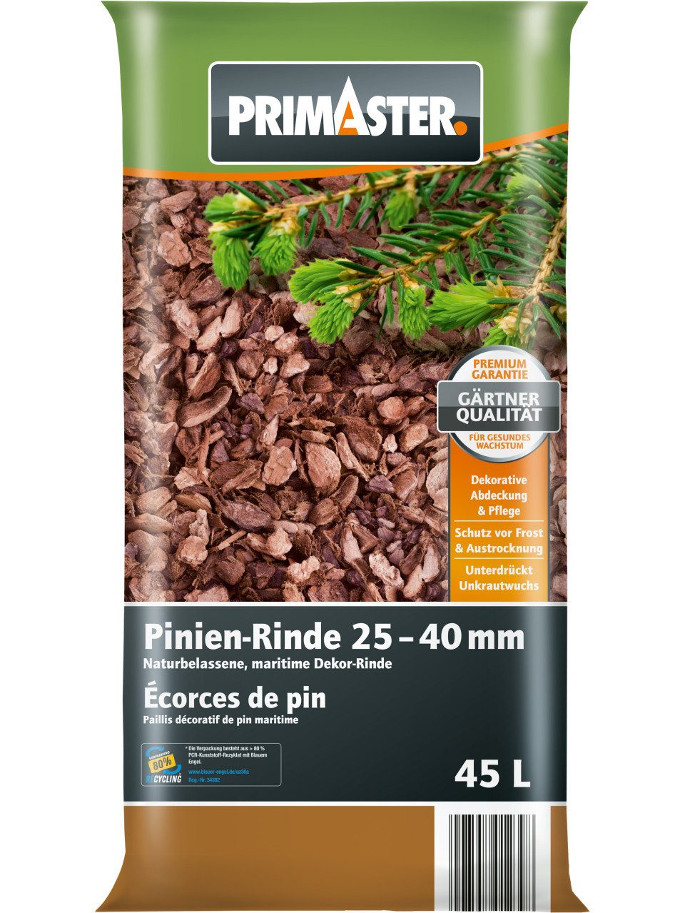 Primaster Мульча из коры Primaster Pinienrinde 25-40 mm 45 L