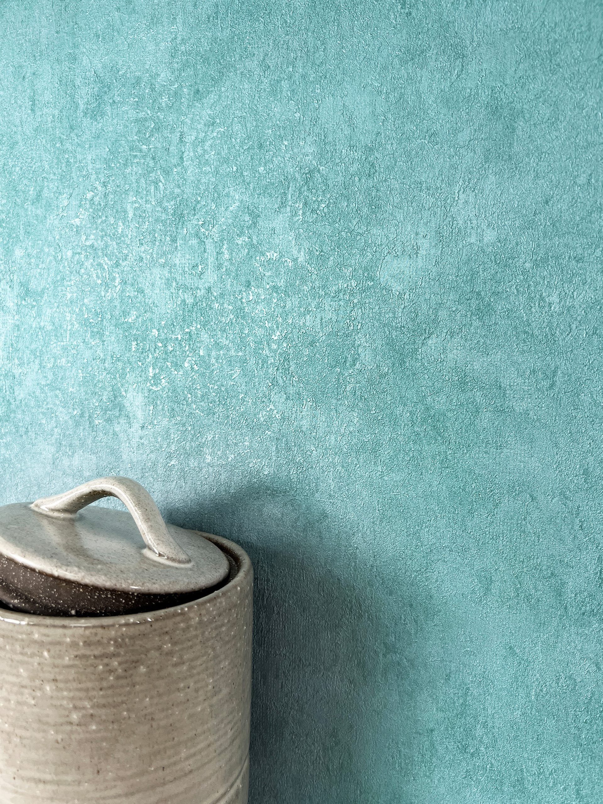 Newroom Vliestapete, Türkis Tapete Modern Unifarbe - Universal Einfarbig He günstig online kaufen