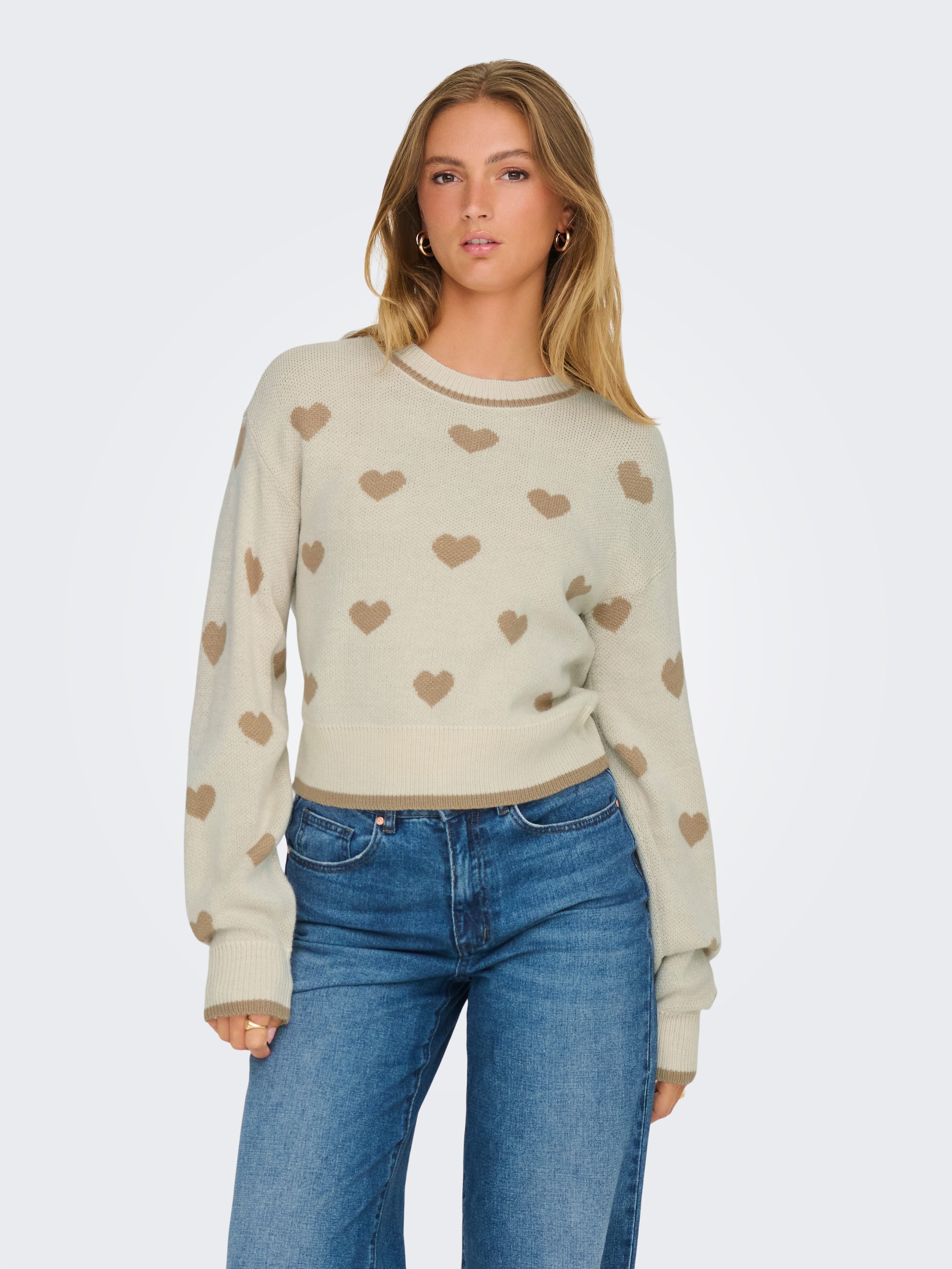 Rundhalspullover JDYROMANCE L/S JACQ. PULLOVER KNT NOOS