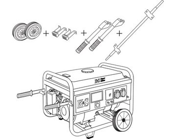 Könner & Söhnen Stromerzeuger KS 10KIT, (Transportsatz, 1-tlg), KS 10000 Stromerzeuger