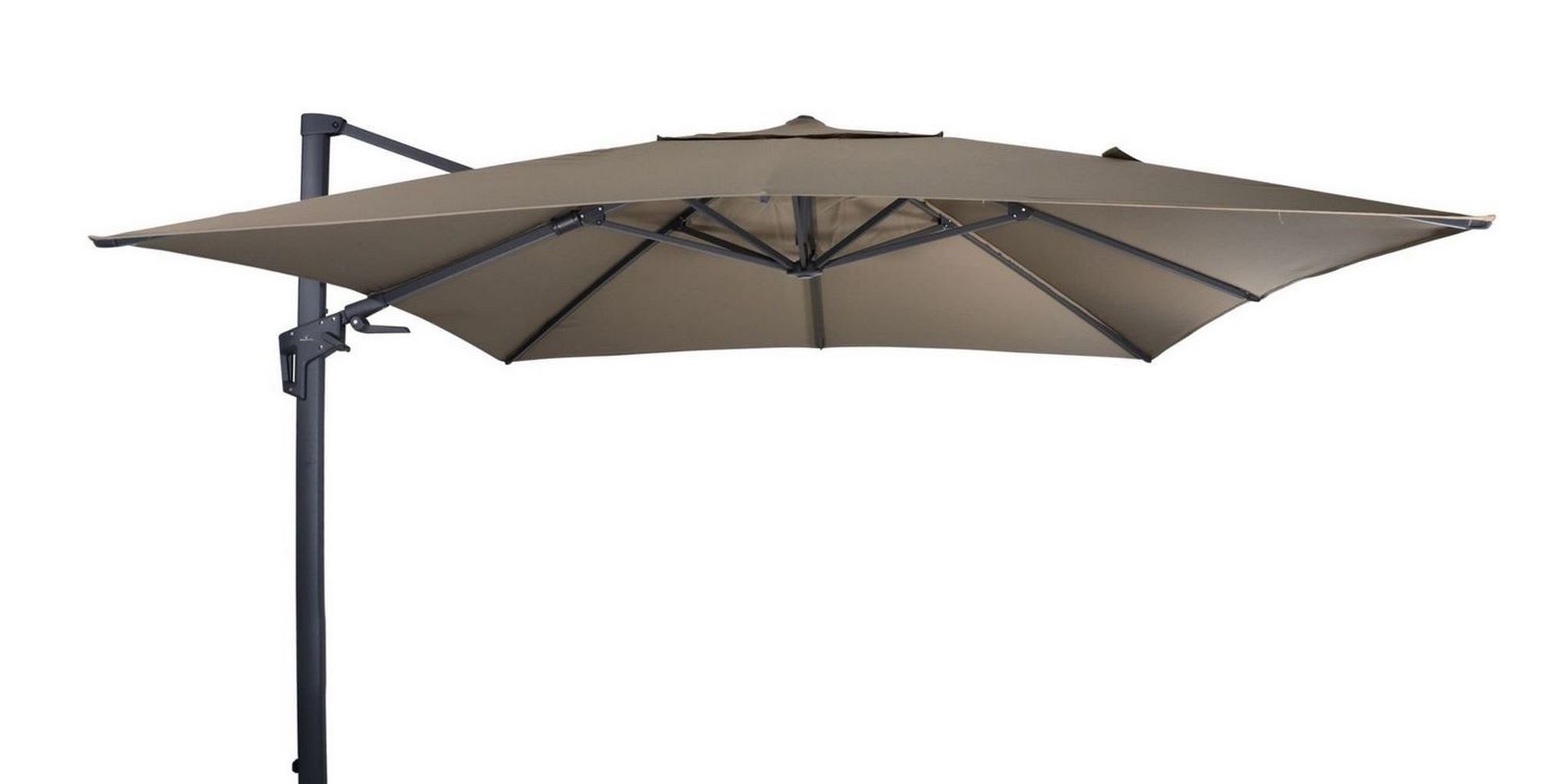 Lesli Living Sonnenschirm Lesli Living Ampelschirm "Virgo Flex" Taupe 3x3m