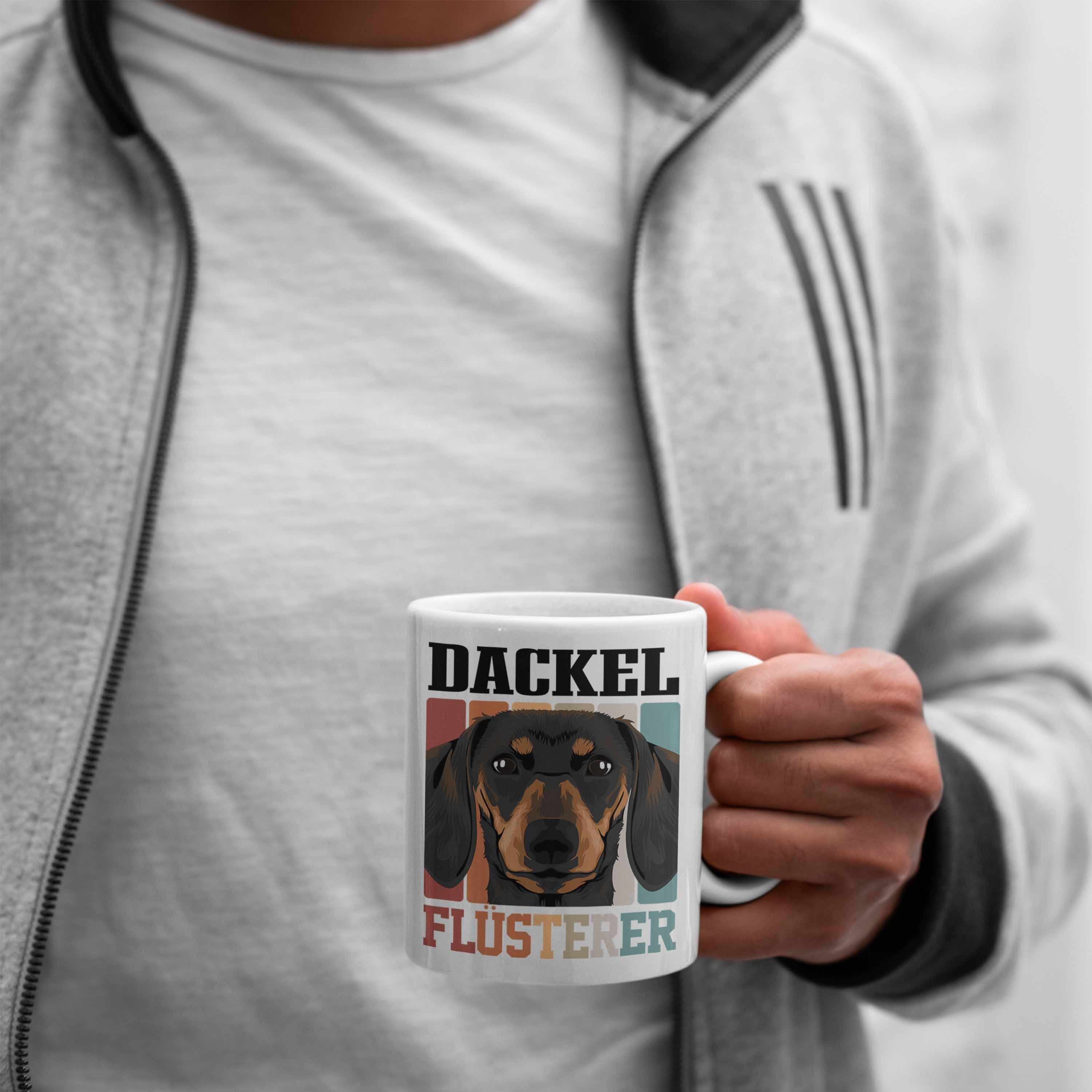 Weiss Gesch Trendation Dackel-Papa Tasse Lustige Trendation - Tasse Flüsterer Geschenk Dackel