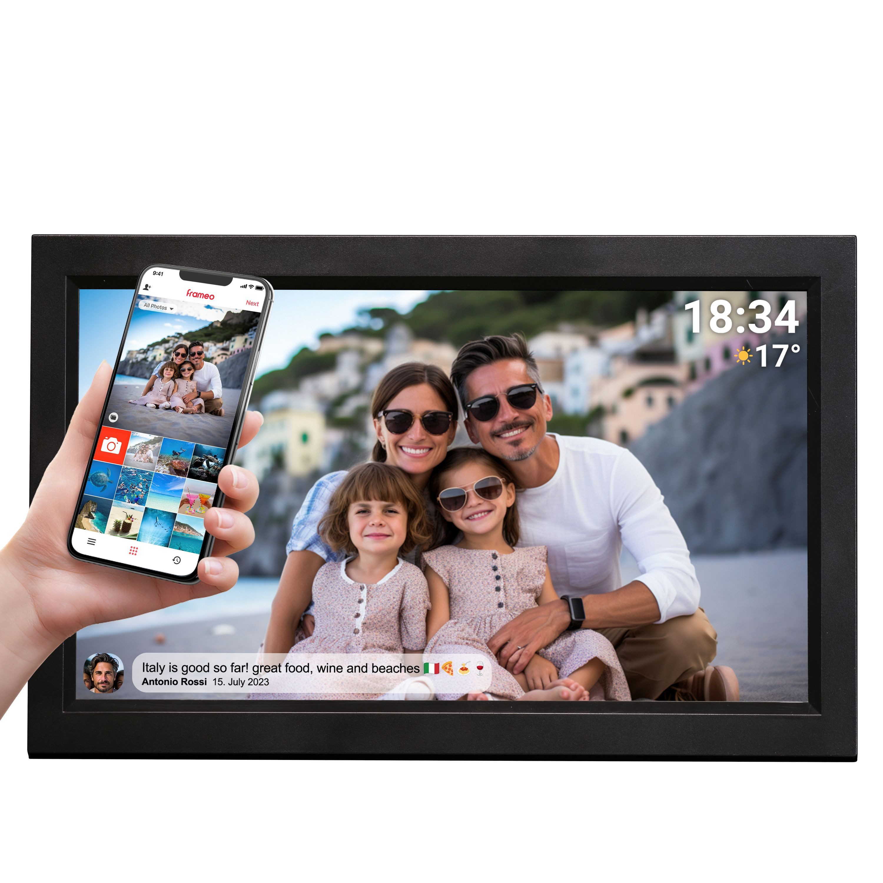 Denver PFF-1503B Digitaler Bilderrahmen (39.62 cm/15.6) günstig online kaufen