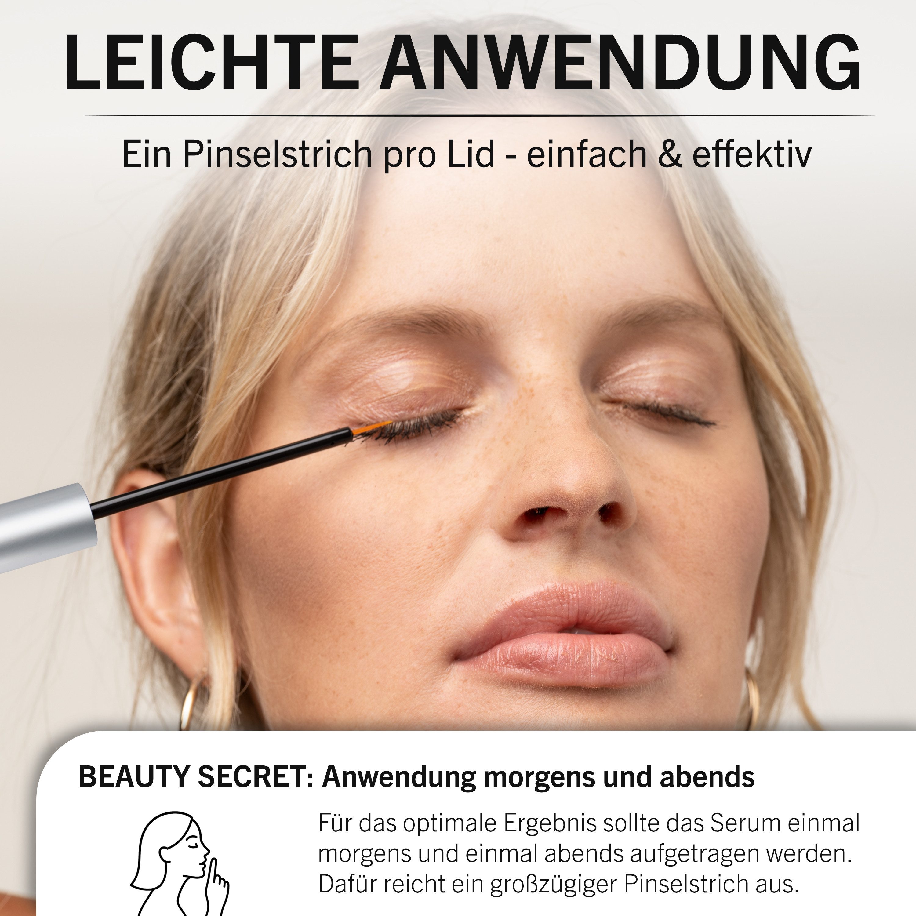 EGYPT-WONDER Wimpernserum pflegendes Lash Serum mit Panthenol & Vitamin E, Mit pflegenden Inhaltsstoffen, 5ml