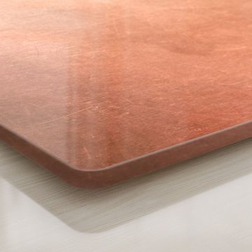 DEQORI Schneidebrett 'Kupferplatte mit Kratzern', Glas, Platte Frühstücksbrett Schneideplatte