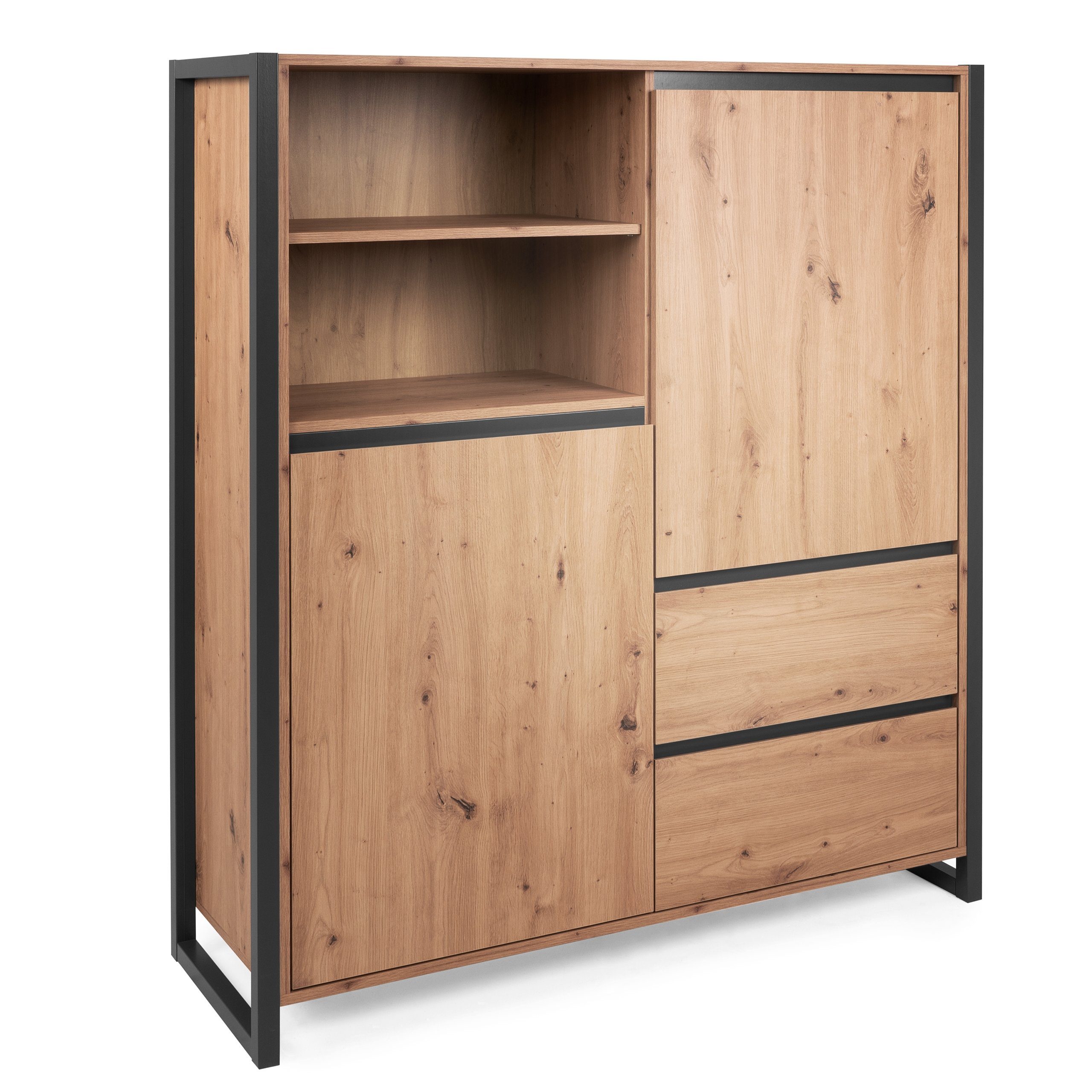 Newroom Highboard Vincent, Highboard Wildeiche Vintage günstig online kaufen
