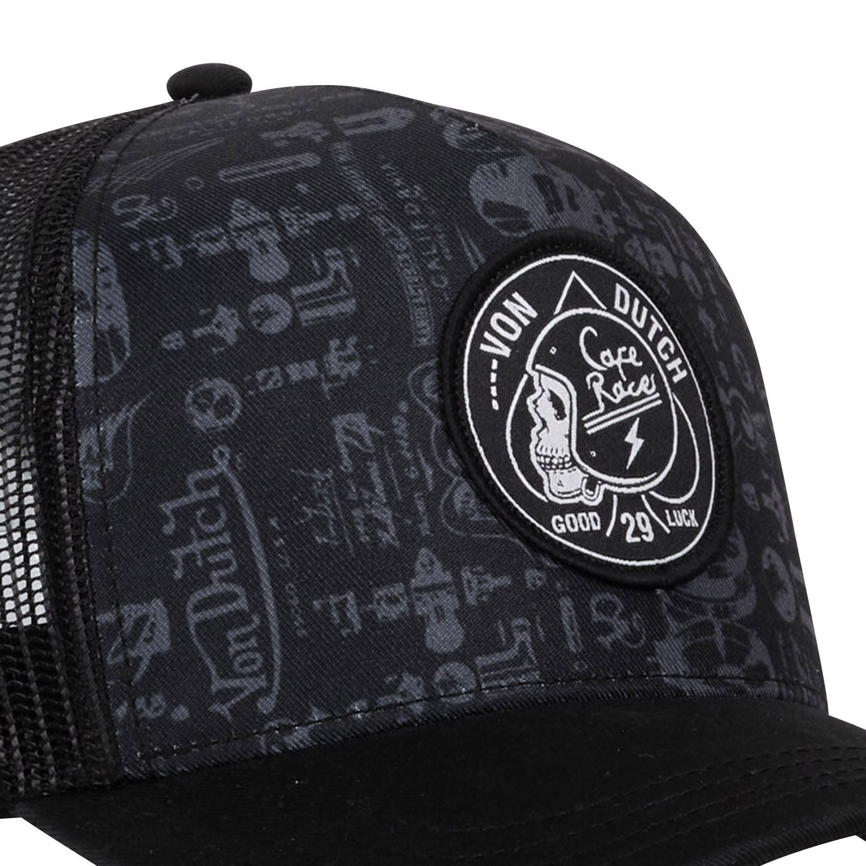 Von Dutch Trucker Cap Von Dutch Originals Trucker Cap - Skull Logo Patch (Basecap, Basecap, Meshcap, Trucker Kappe) Used-Look