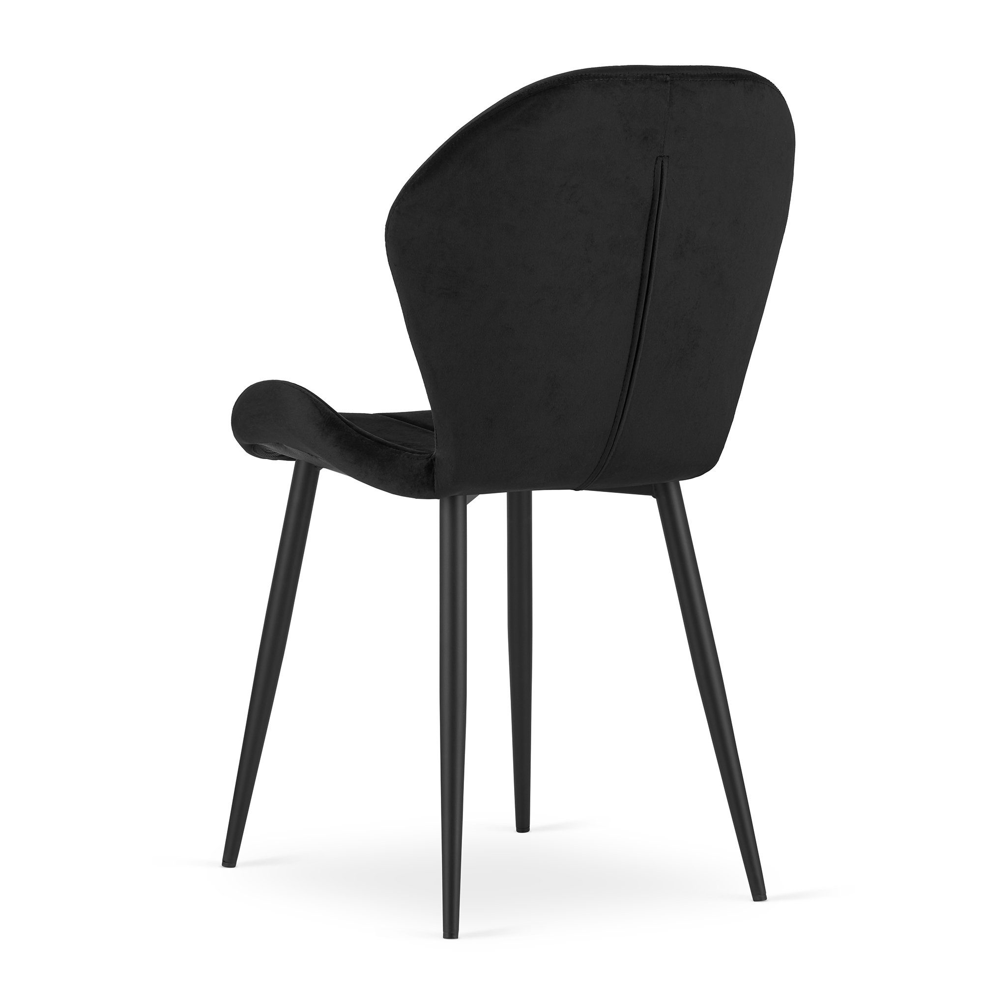 kg schwarze Sitzlast, x Bürostuhl, 50,5 cm, 120 Set, aus Home x 4er Küchenstuhl Polsterstuhl Metallbeine, 62 Samt 86 Samtstoff, schwarzer Esszimmerstuhl Collective