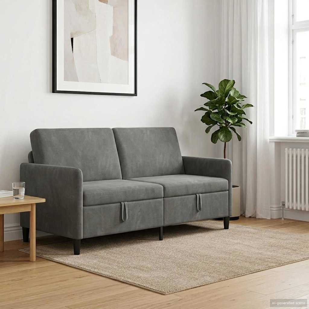 vidaXL Sofa Sofa mit Stauraum Dunkelgrau 172 x 78 x 87 cm Polyester, 1 Teile