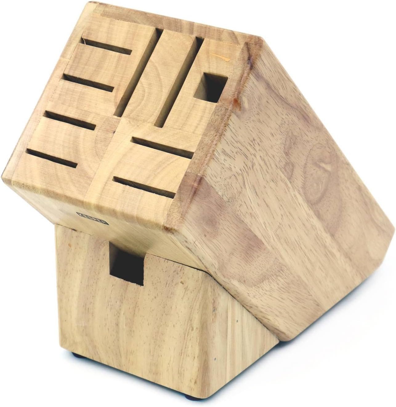 Messerblock Messerblock, Gummibaumholz, Maße: 12 x 12 x 26 cm