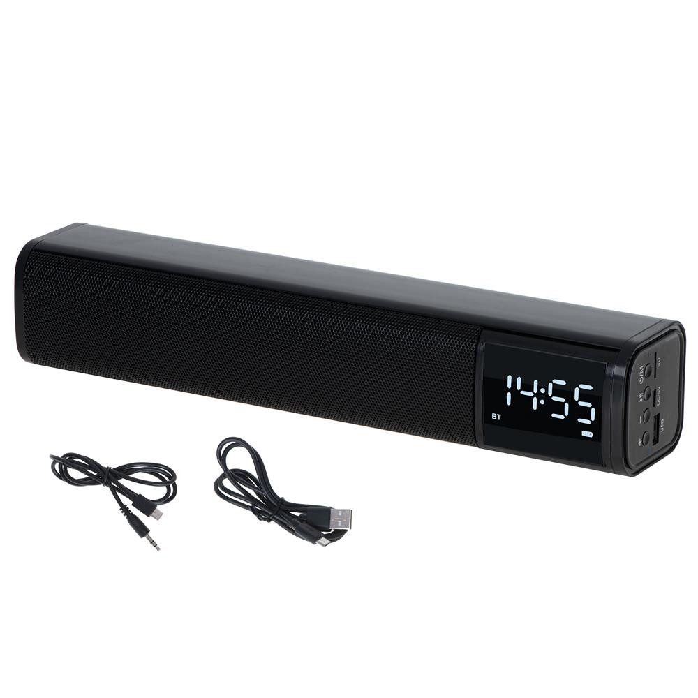 Adler AD 1191 Soundbar (Wecker, Lautsprecher, Bluetooth, USB, AUX, schwarz)