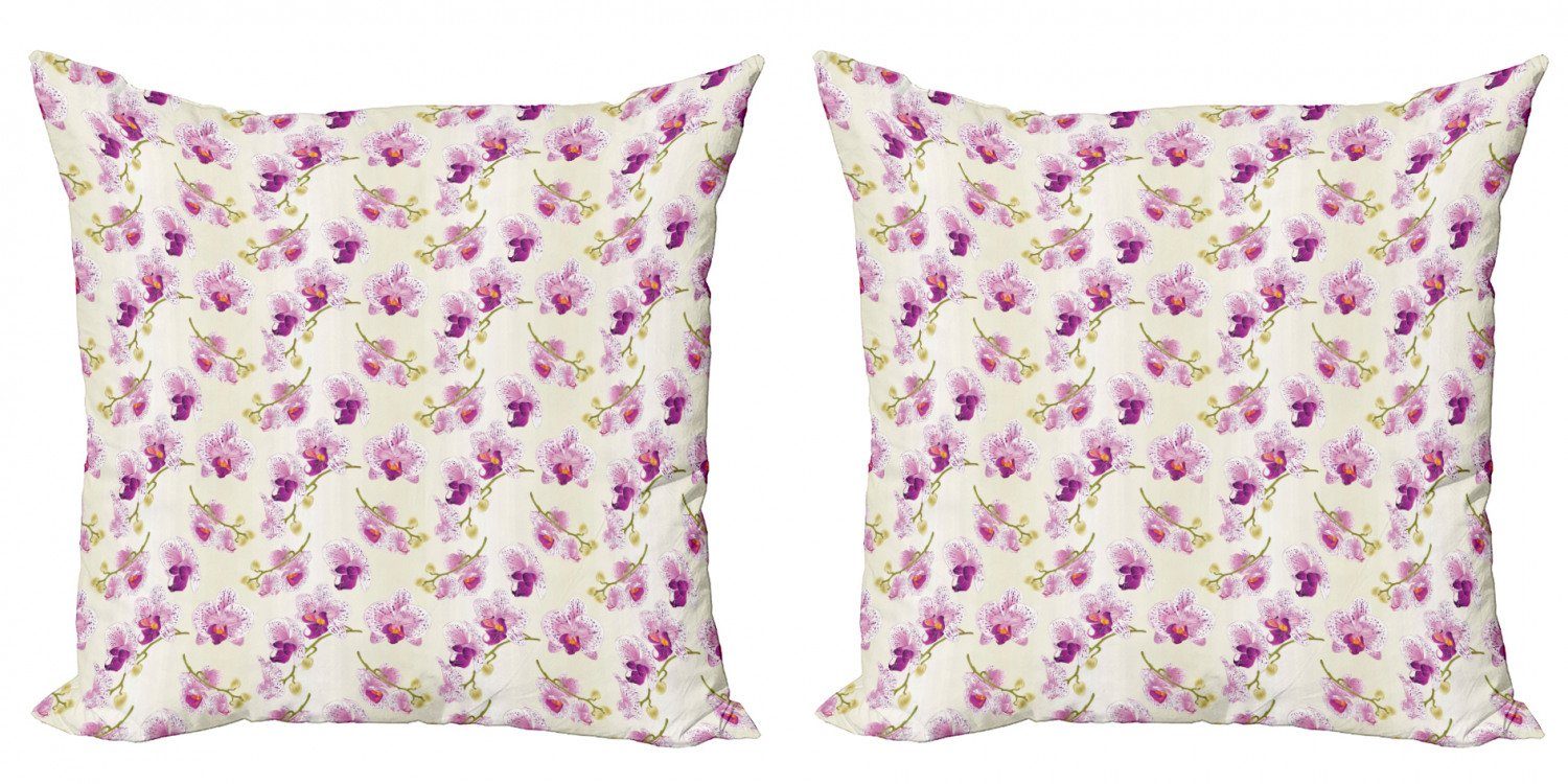 Kissenbezüge Modern Accent Doppelseitiger Digitaldruck, Abakuhaus (2 Stück), Orchideen Ascocenda Blumen Romantische