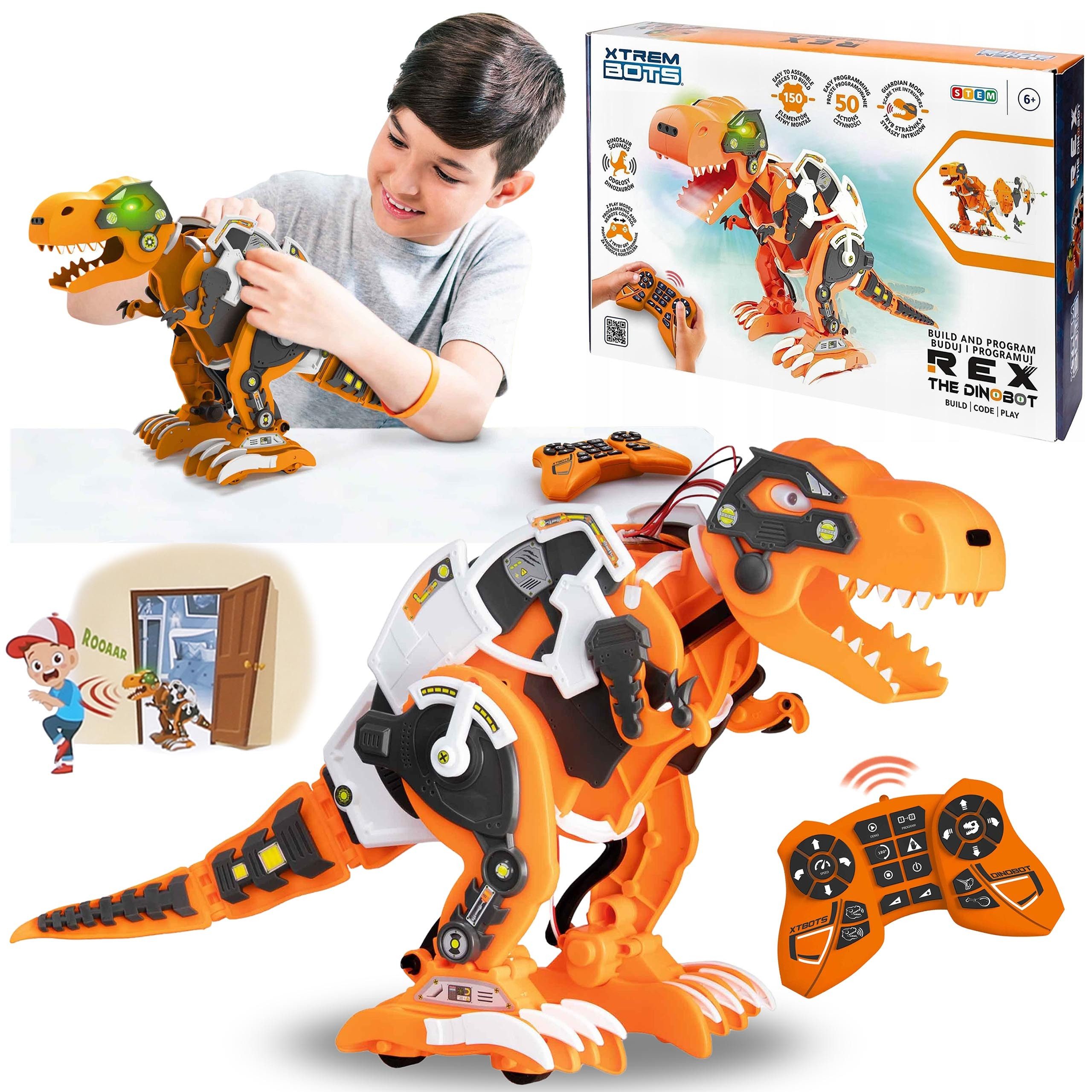 Sarcia.eu Lernroboter Xtrem Bots Dino-Roboter Rex, Licht & Sound, programmierbar ab 6