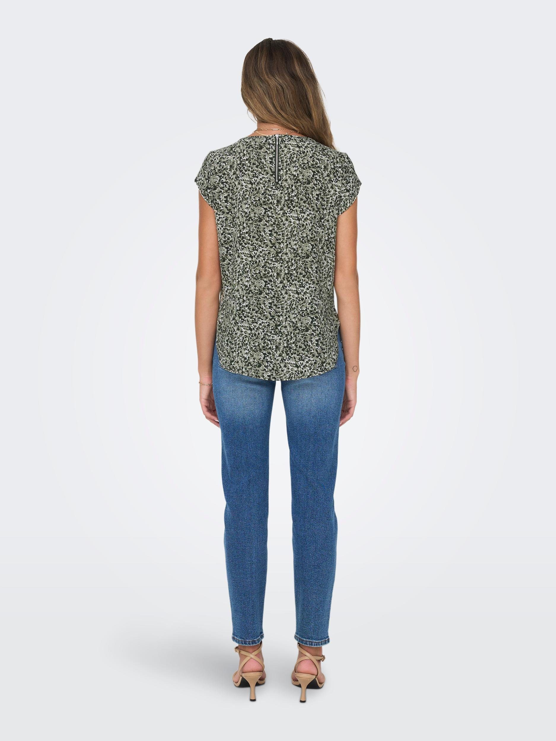 S/S Print TOP Shirtbluse mit Duffel AOP ONLY AOP:Tanya Bag ONLVIC PTM flower NOOS