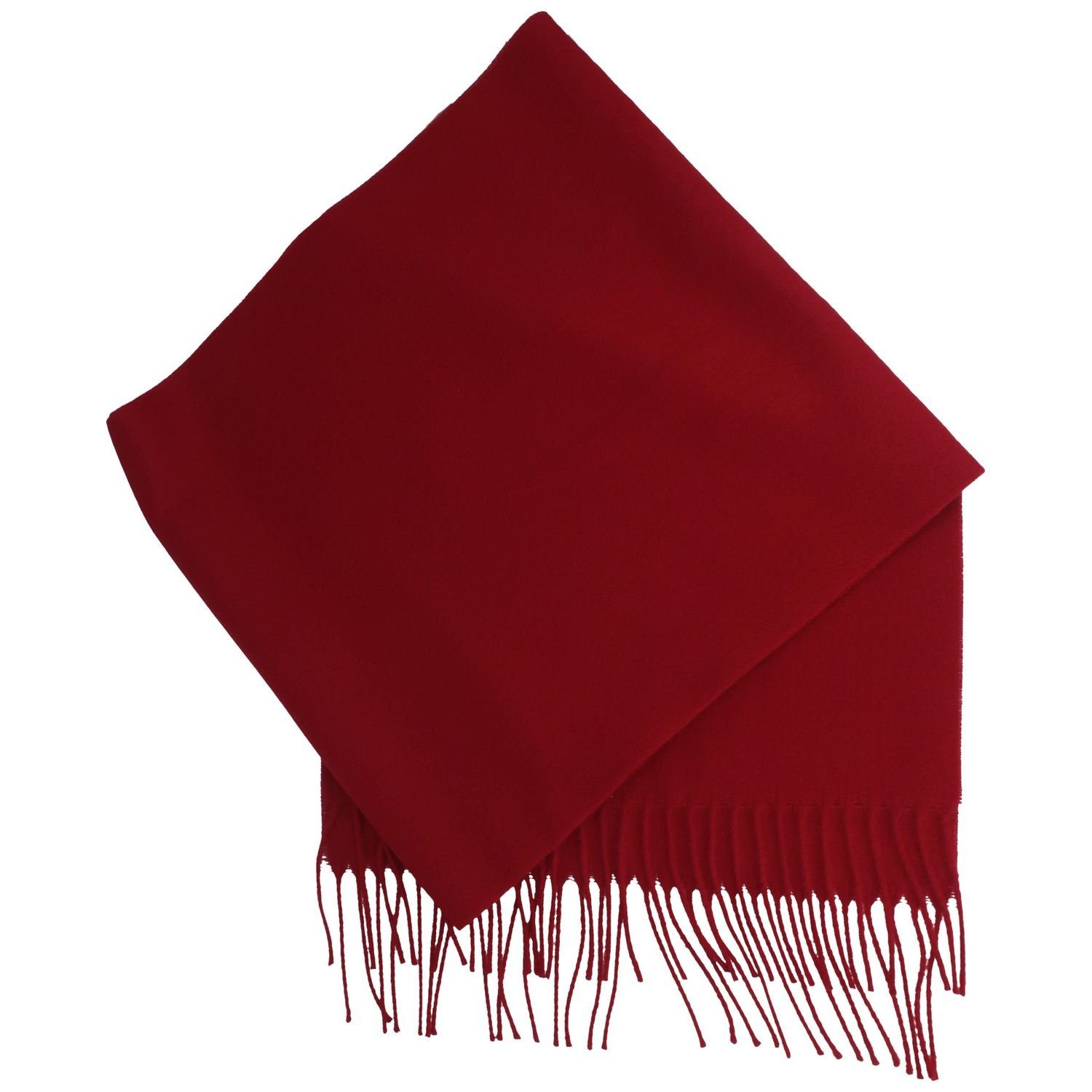 Breiter Modeschal, weich mit Fransen aus Cashmink