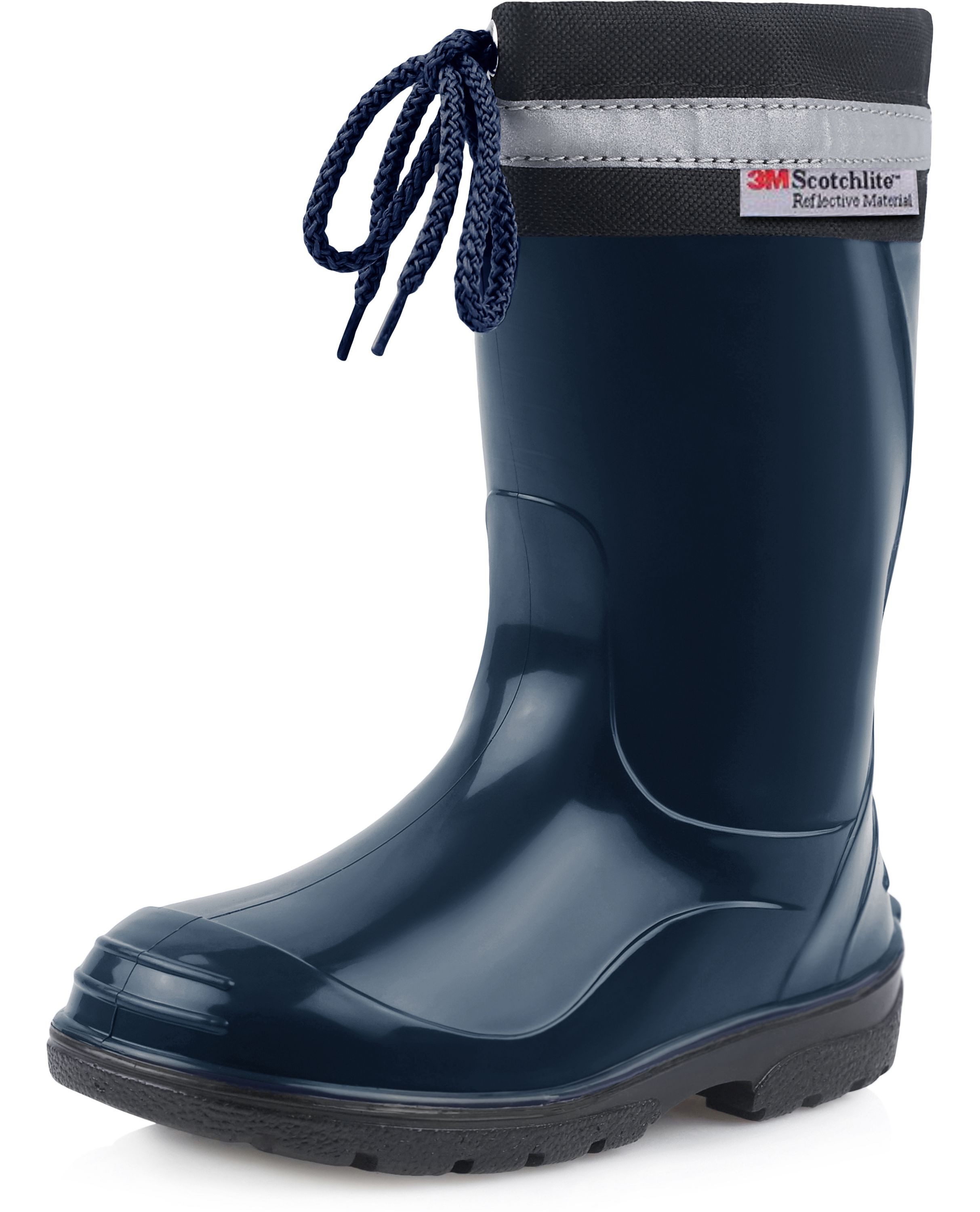 Ladeheid lange Regenschuhe für Mädchen und Jungen LA-972 Gummistiefel Kinder mit Stulpe zum Schnüren