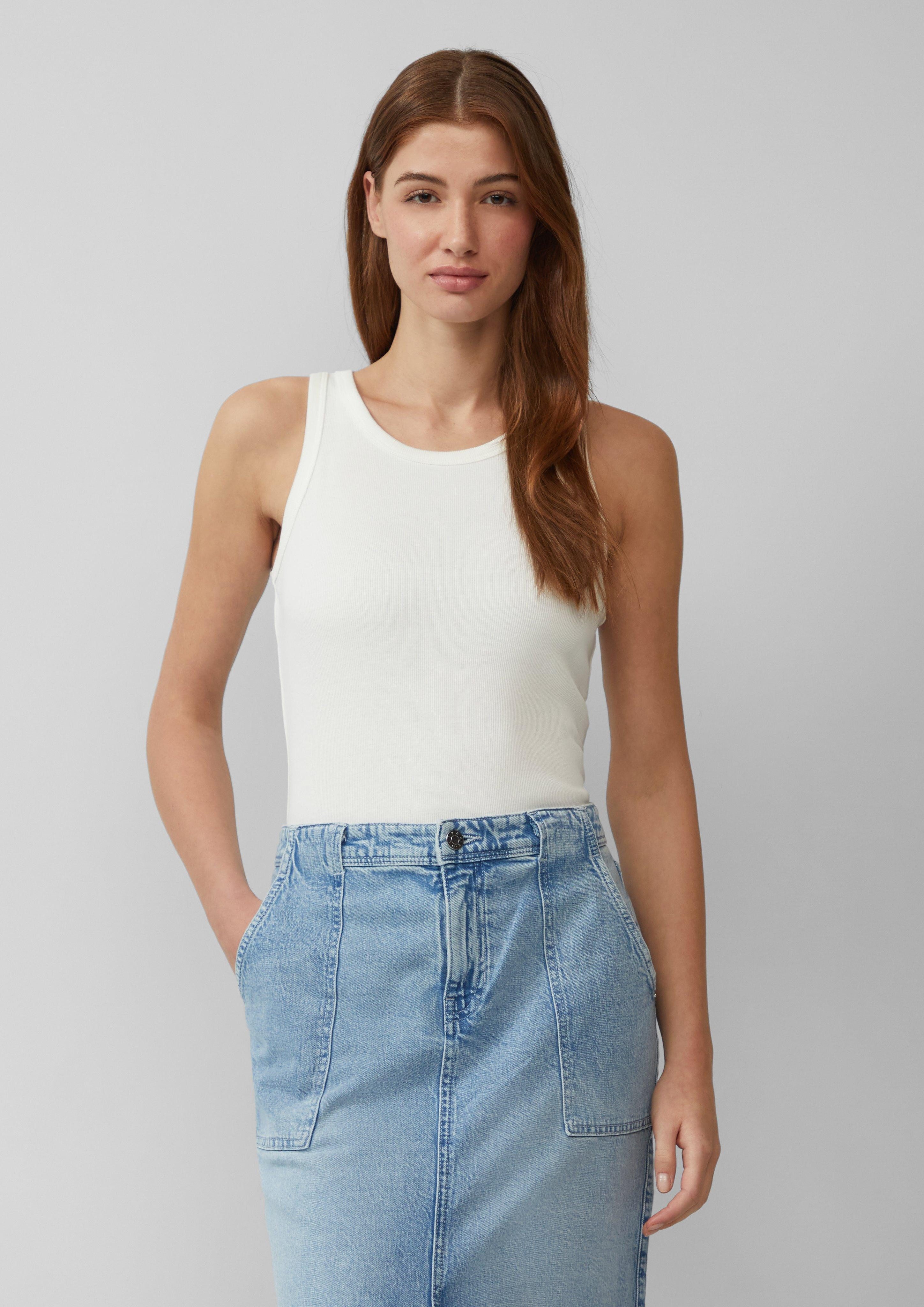 s.Oliver Shirttop Slim-Fit-Top mit Rippstruktur günstig online kaufen