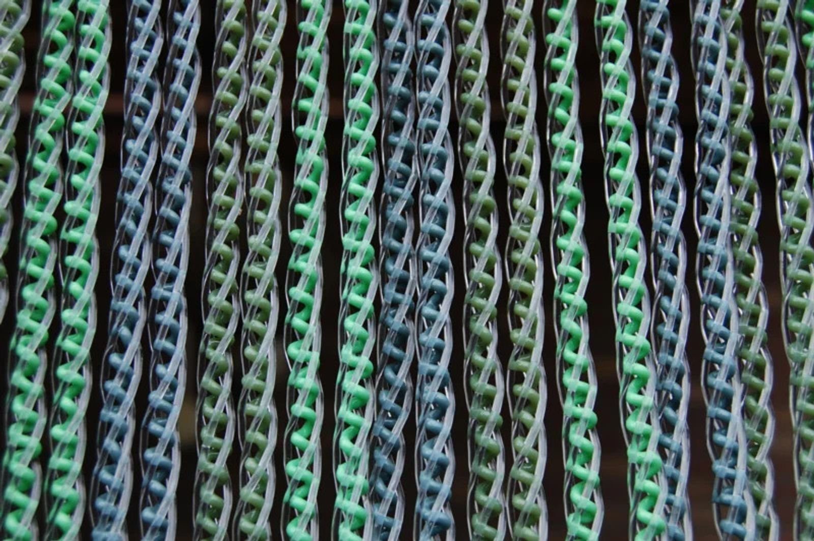 kürzbar AREZZO Länge La x La - cm, 3 Breite 210 PVC Tenda grün, 90 und individuell Streifenvorhang Tenda Insektenschutz-Vorhang