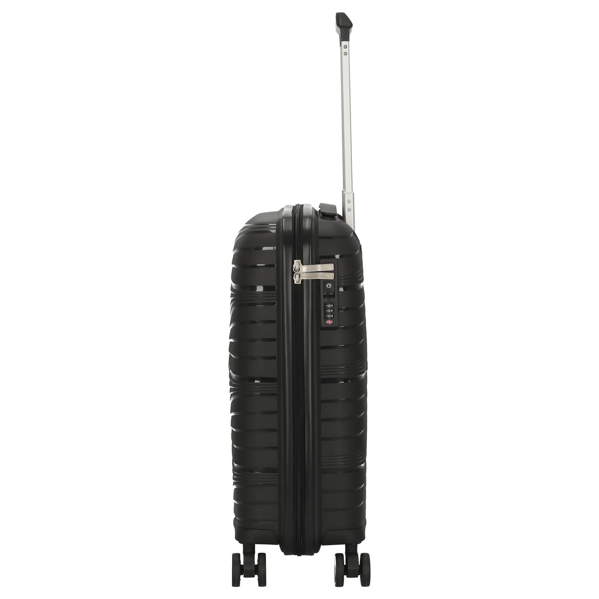 Gabol - Rollen Kiba 4-Rollen-Kabinentrolley Rollen black Handgepäck-Trolley 4 cm, 54