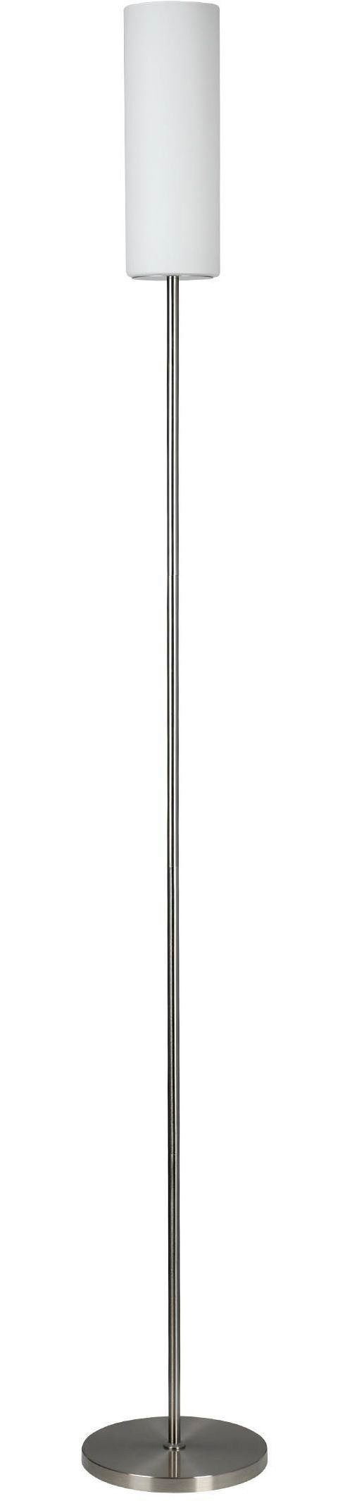 EGLO Stehlampe Troy 3 Stehlampe, Stahl, Glas satiniert weiß, E27, inkl. Trittschalter, Ein-/Ausschalter, ohne Leuchtmittel, Stehleuchte - H153 x Ø10,5 cm - nick – Bild 4 von 5