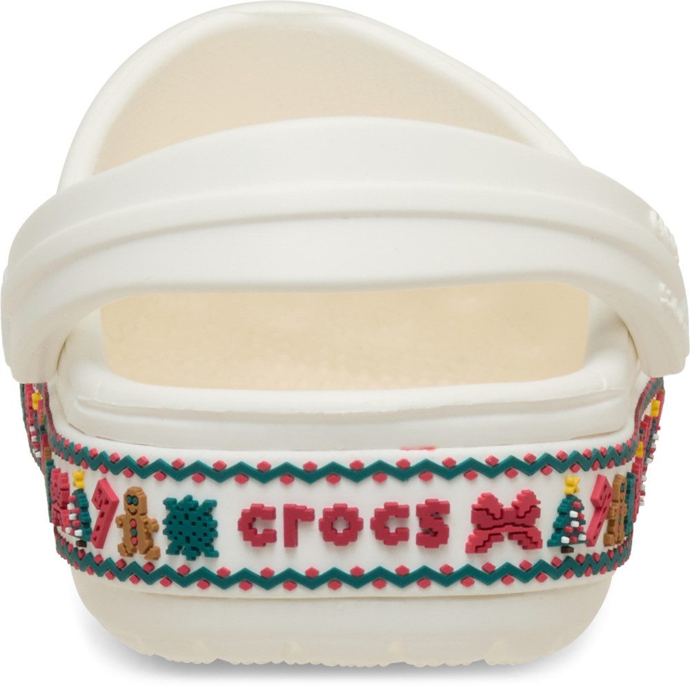 Crocs Crocband Holiday Clog T Clog Weihnachtsschuh, Hausschuh mit buntem Festive Print