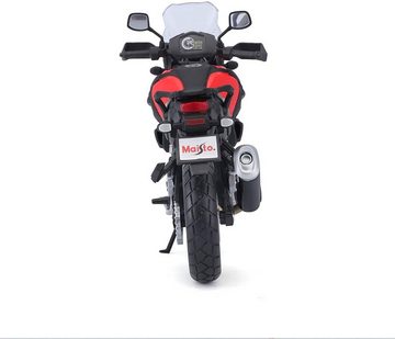 Maisto® Modellmotorrad Suzuki V-Strom (schwarz-rot, Maßstab 1:12), Maßstab 1:12, detailliertes Modell