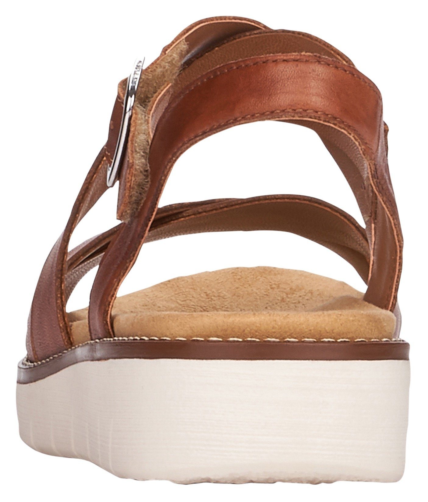Wechselfußbett praktischem braun Sandale Remonte mit