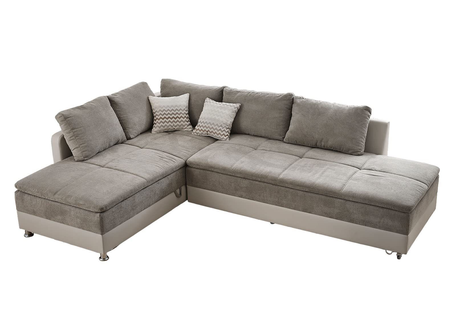 luma-home Ecksofa 15102, Dauerschläfer-Doppelbett 306x223 cm, günstig online kaufen