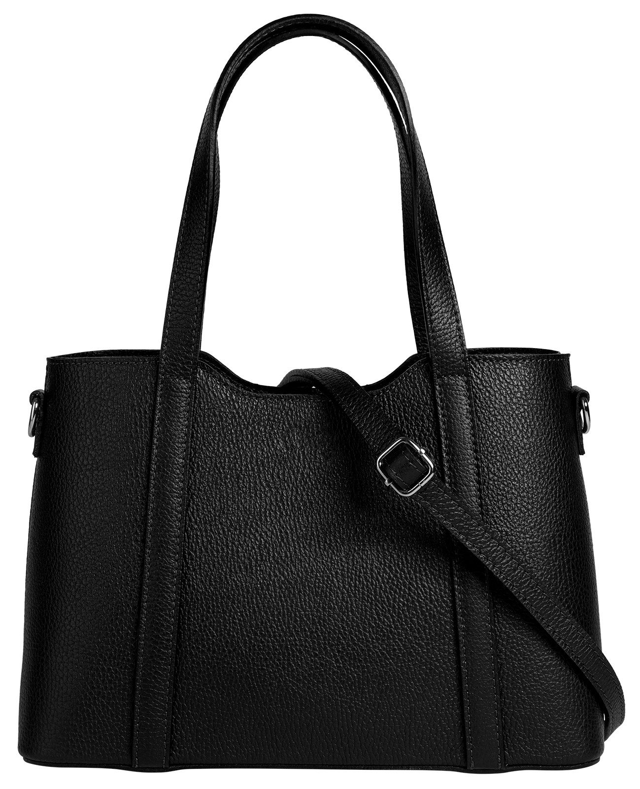 Cluty Henkeltasche, echt Leder, Made in Italy