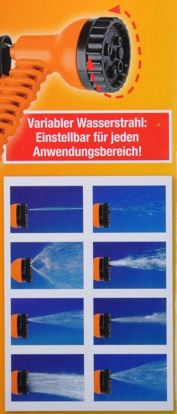 BURI Regner Magic MAXX Multifunktions-Brause Gartenbrause Wasserspritze Garten