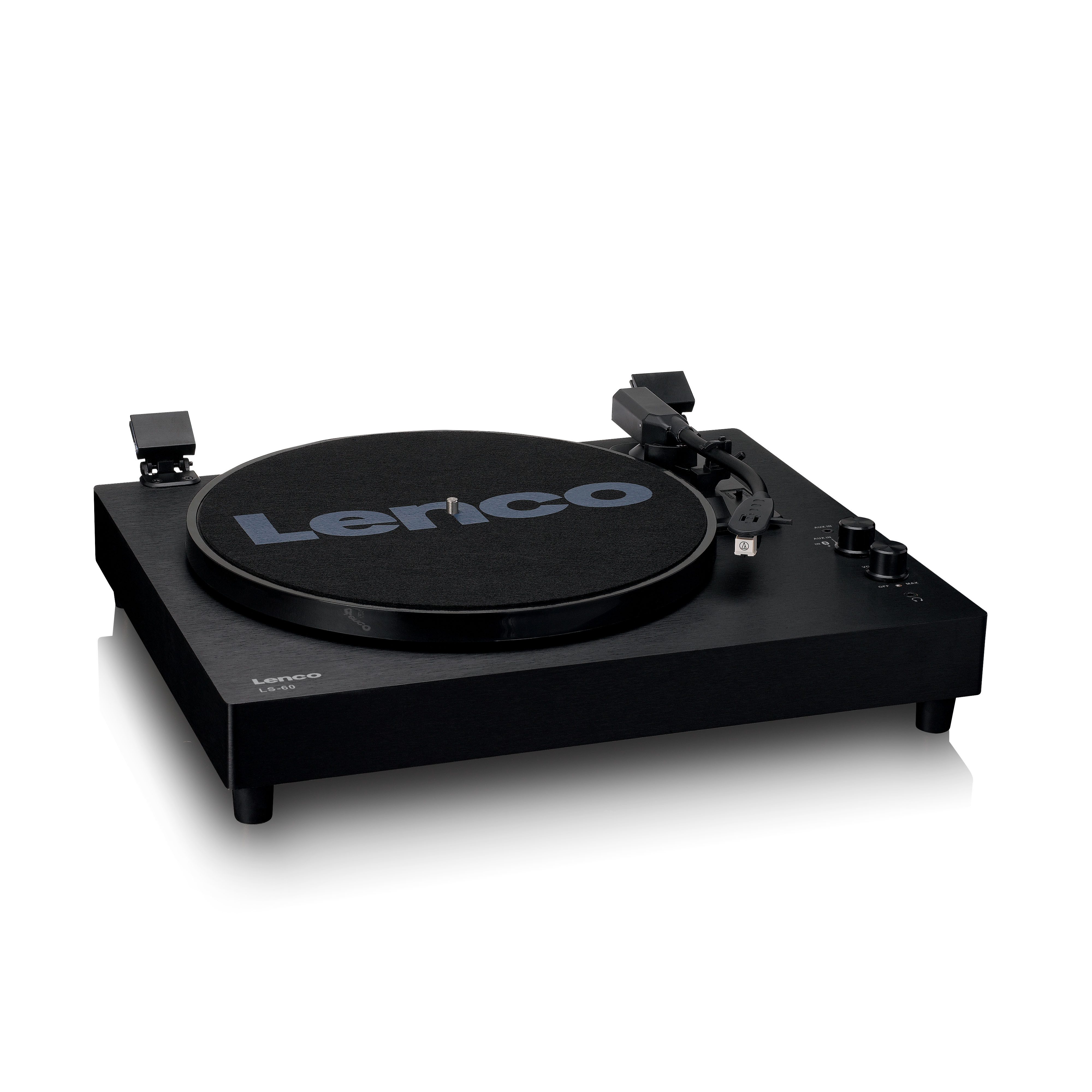 Lenco LS-60BK Plattenspieler (Riemenantrieb, Bluetooth, Bluetooth-Streaming, Bluetooth-Empfang, Cinch, Vinyl-Wiedergabe) – Bild 5 von 5