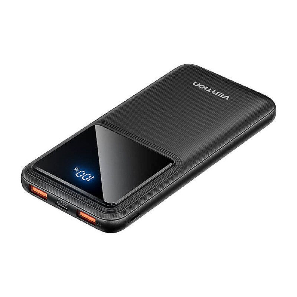 VENTION Powerbank 10000mAh, Micro-USB, USB-C, 2xUSB-A, 22,5W schwarz Powerbank