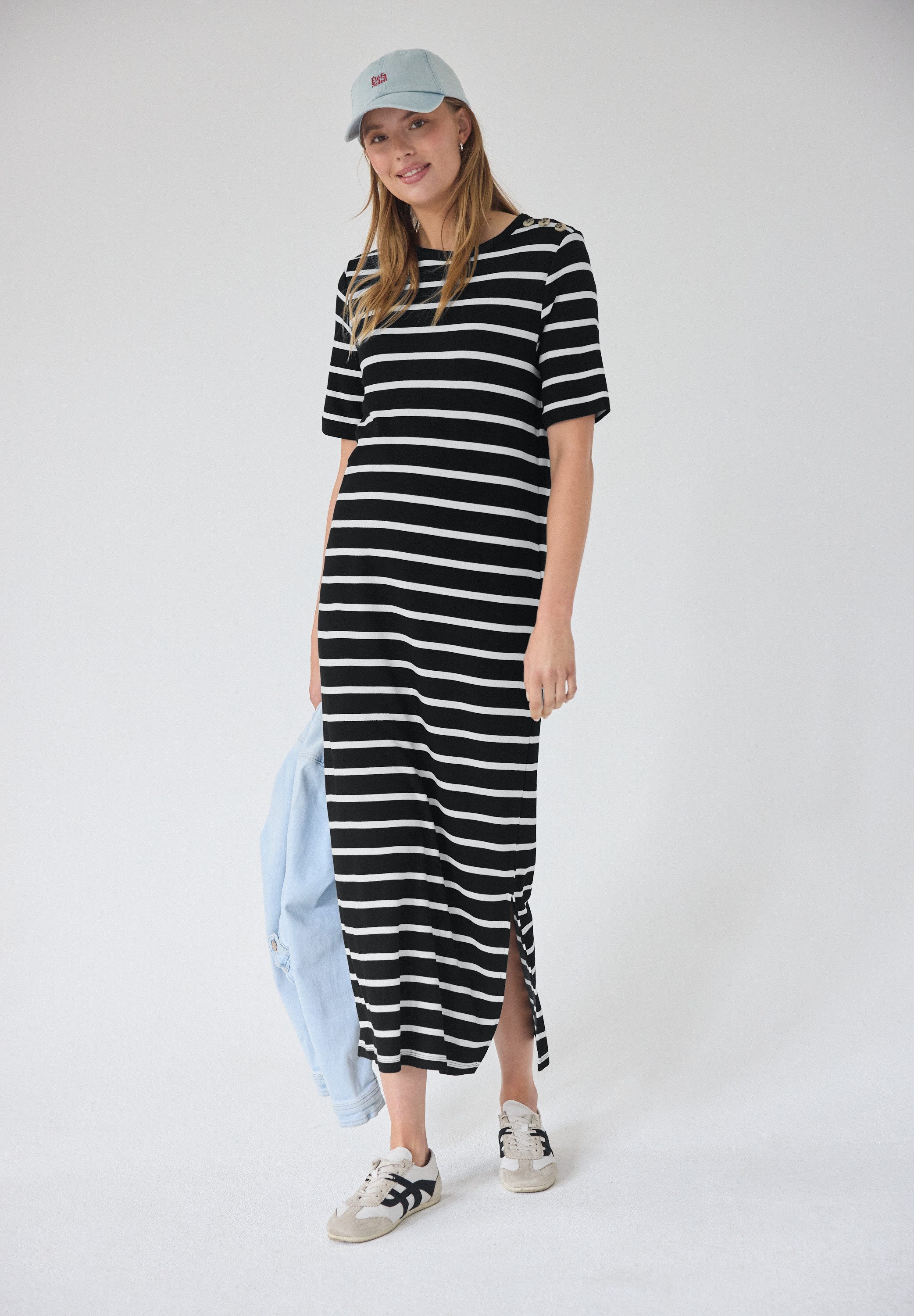 STREET ONE STUDIO Midikleid mit Rundhalsausschnitt