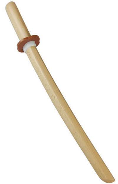 BAY-Sports Holzschwert Shoto Bokken Katana Eiche weiß Holz Aikido Training Schwert Samurai (1 Stück inkl. Tsuba), 56 cm, inkl. Tsuba, Echtholz, Kurzschwert, Trainingsschwert Attrappe