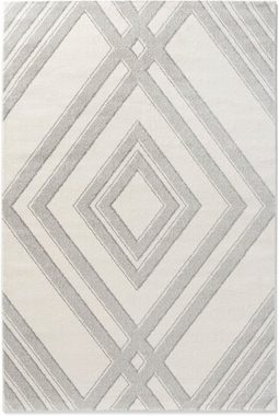 Teppich »Enni«, andas, rechteckig, Höhe: 13 mm, weicher Kurzflor, modern, pflegeleicht, leichter Glanz, geometrisch