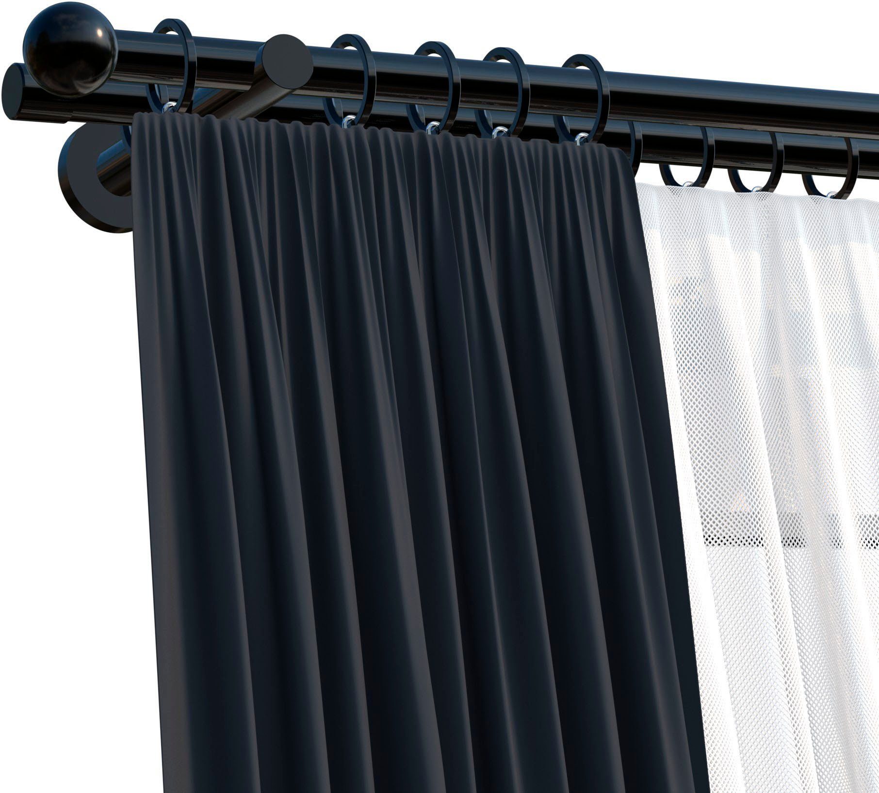 indeko Gardinenstange Colombes, Ø 20 mm, 2-läufig, Wunschmaßlänge, verschra günstig online kaufen