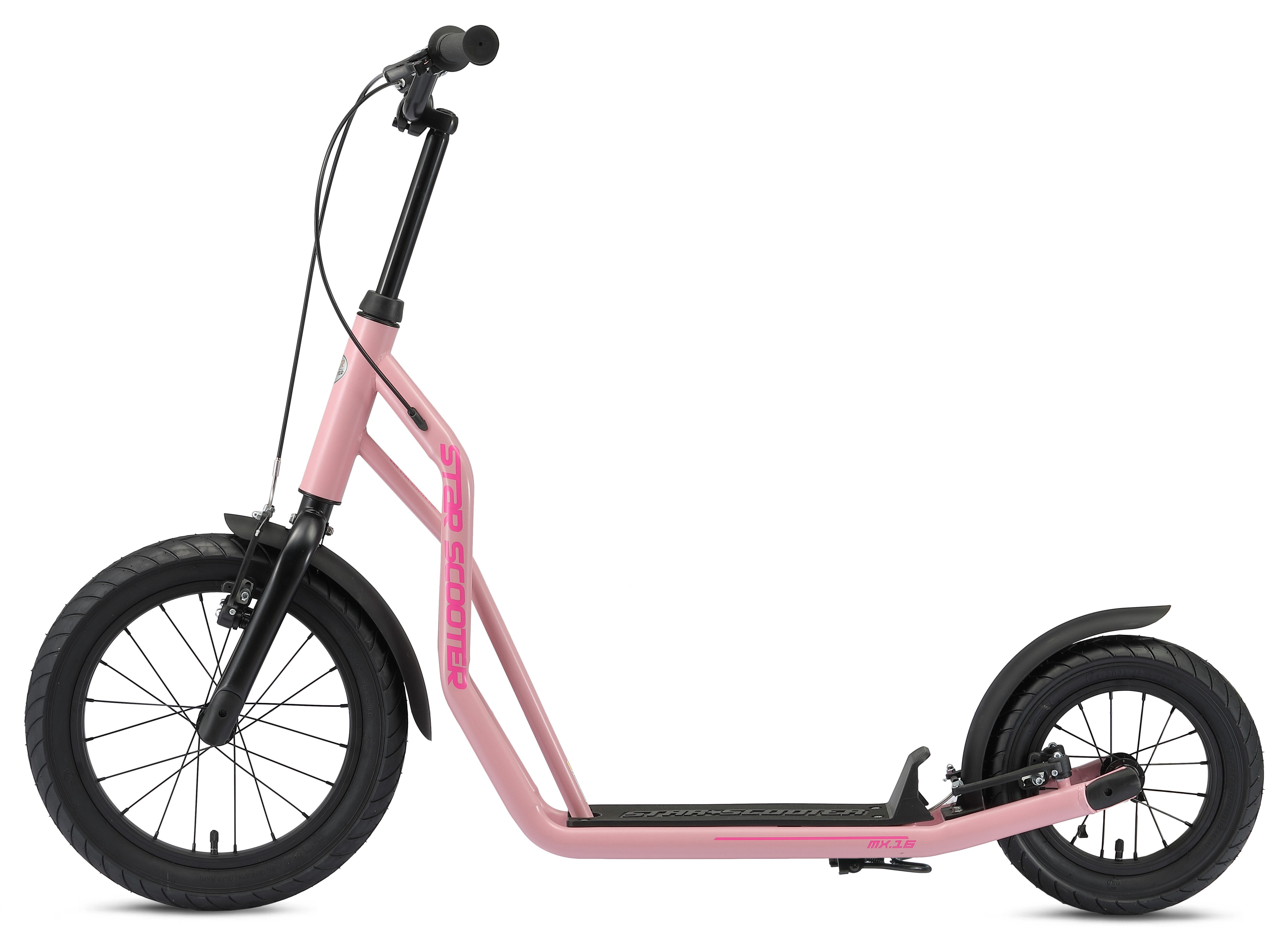 Star-Scooter Cityroller 16 Zoll, ab 8 Jahre, Kinder City Roller ab 140 cm, Jungen, Mädchen, Höhenverstellbar, Seitenständer