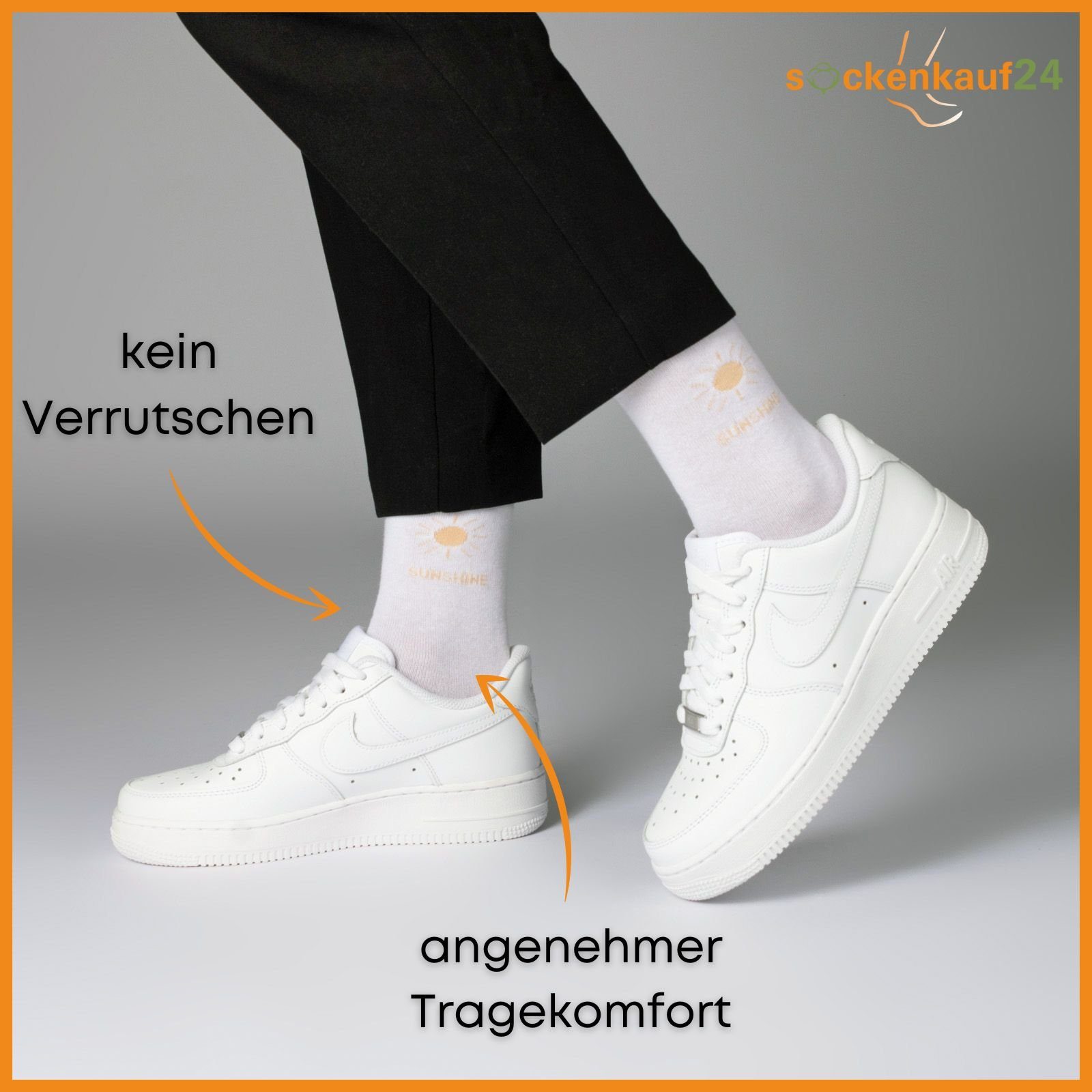 Streifen Paar Mehrfarbig sockenkauf24 Punkte Baumwolle Socken (34924+34911/2, Herzen 39-42) Damen 10 Maritim Basicsocken WP