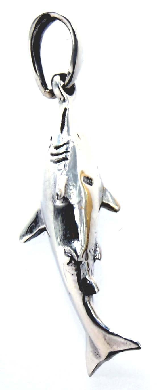 Kiss of Leather Silber Haifisch 925 Hai aus Kettenanhänger Sterling Shark