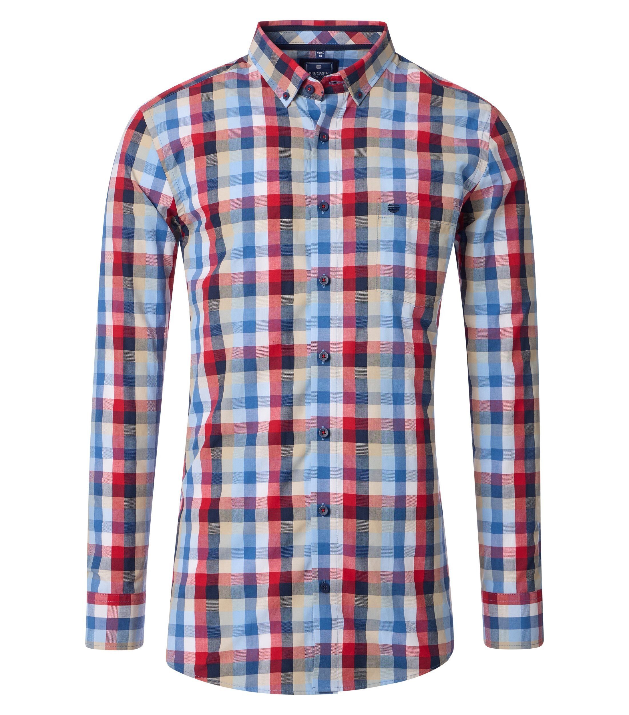Langarmhemd kariert Comfort Fit