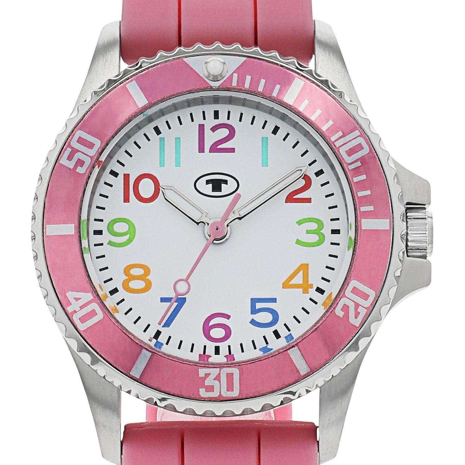 TOM TAILOR Quarzuhr 2100704, Armbanduhr, Silikonarmband, Kinderuhr, Mädchen, analog