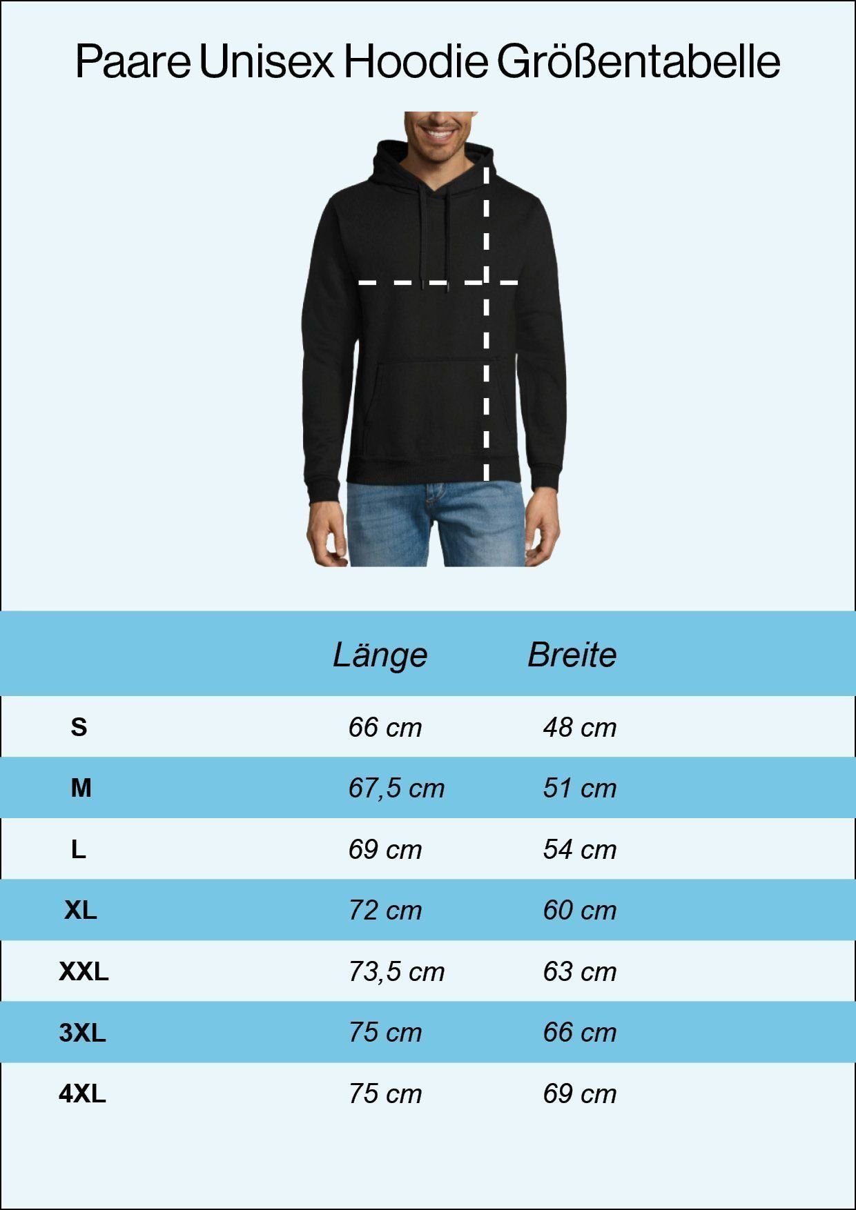 Couples Shop Kapuzenpullover The King & His Queen Hoodie Pullover mit modischem Print – Bild 4 von 5