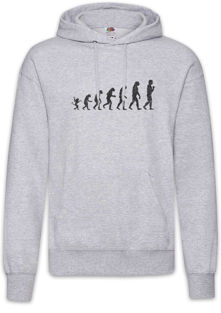 Hoodie Human Evolution Herren Hoodie Fun Geek Nerd Cyborg Human Menschliche