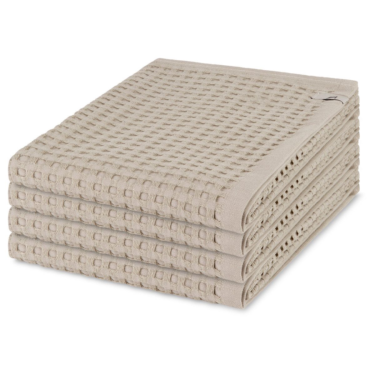 Möve Handtuch Set Piquee, Waffel-Pique (Spar-Set, 4-St), 4 X Handtuch im Set - Baumwolle - Saugstark