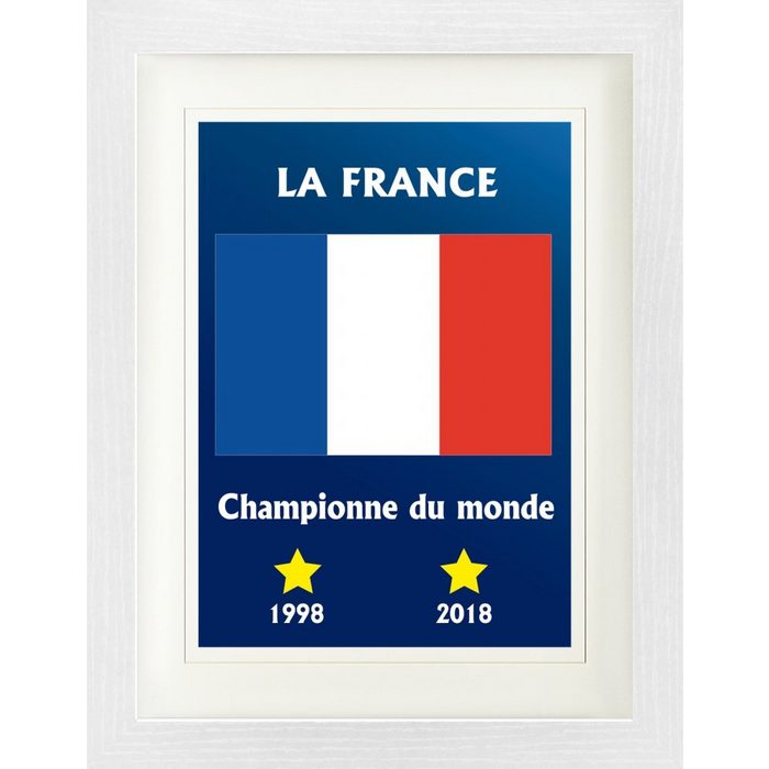 1art1 Bild mit Rahmen Fußball - Frankreich Weltmeister 1998 2018
