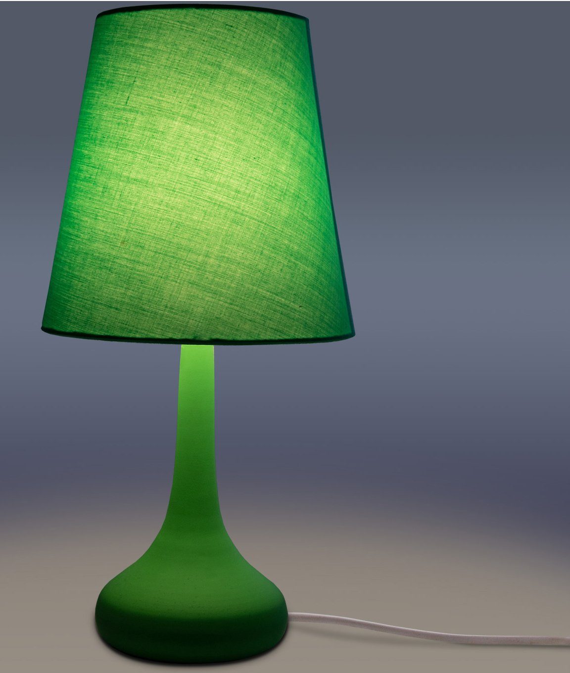 Für Tischleuchte E14 Paco Kinderzimmer Lampe, LED HELA, grün Home u. ohne Tischleuchte Wohnzimmer Modern Leuchtmittel,