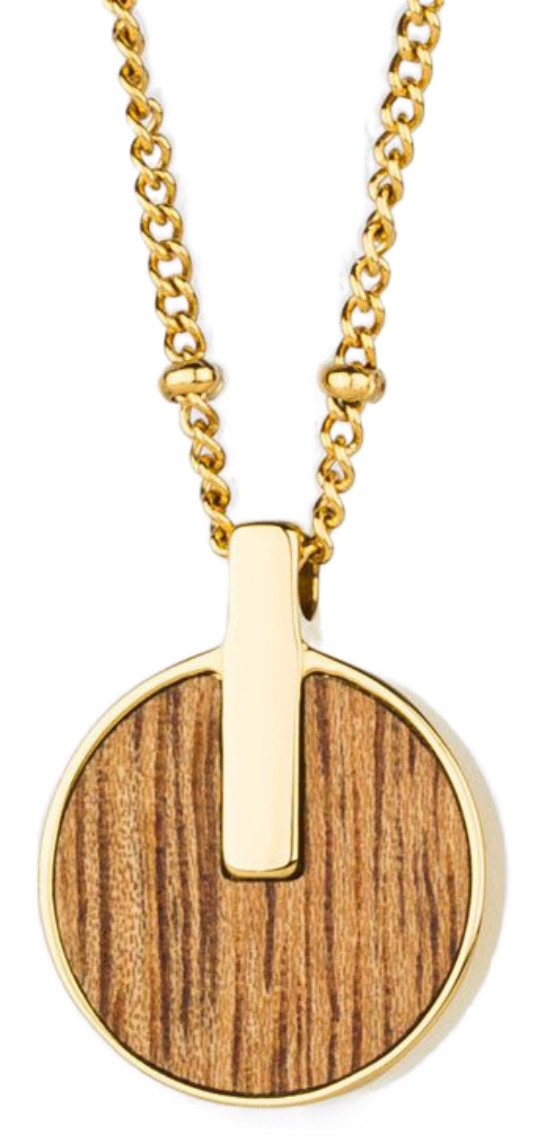 Holzkern Kette mit Anhänger Opacity Halskette mit rundem Holz Anhänger - Holzkern Modell: Jewelry