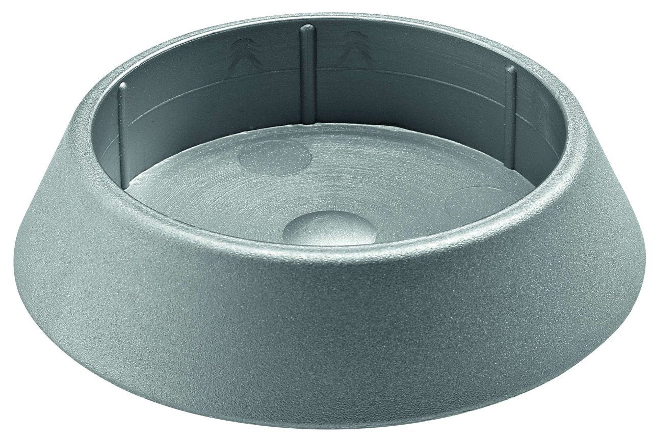 Hettich Tischbein Hettich Fußkappe Ø60 mm silber Kunststoff, 1 Stück